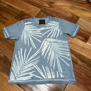 Men's Native Code Blue V-Neck Short Sleeve Shirt - MEDIUM